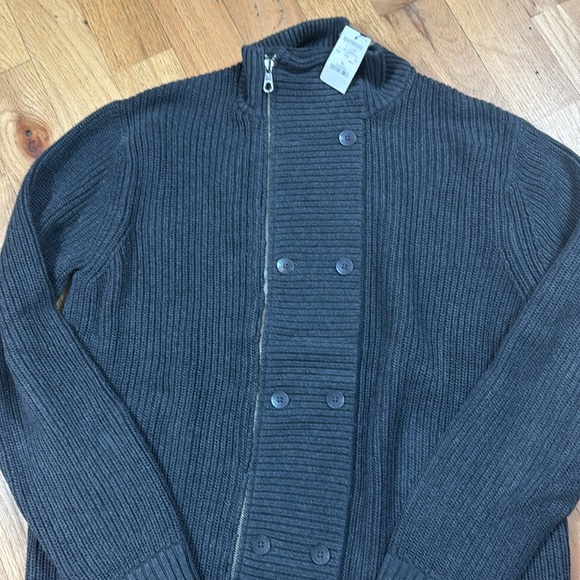 NEW Vintage 2011 express chunky double breast button knit heavy sweater XL gray - Picture 3 of 12